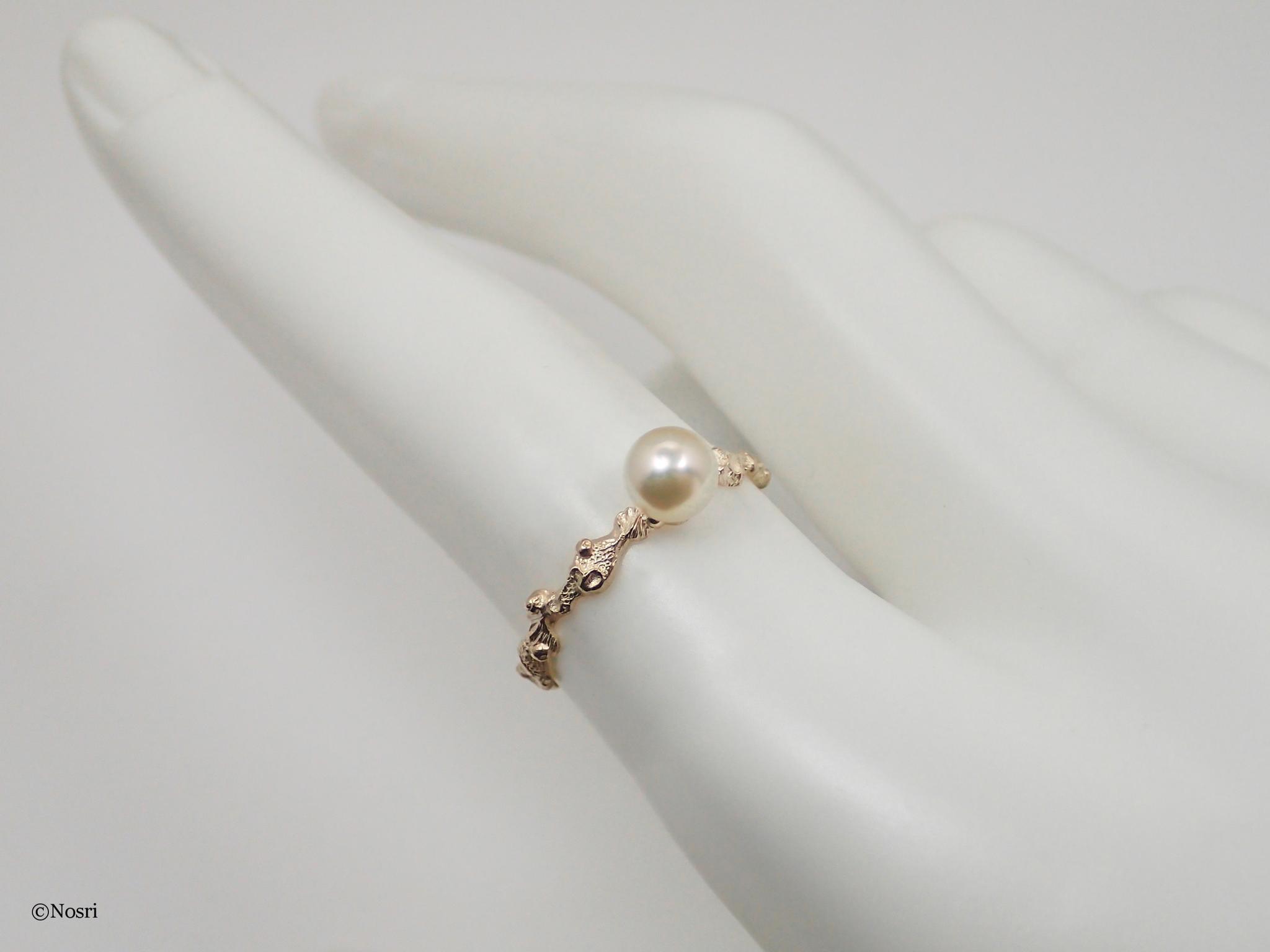 ❝ルカ❞ パール リング（アコヤ真珠 K10YG） | 8枚目