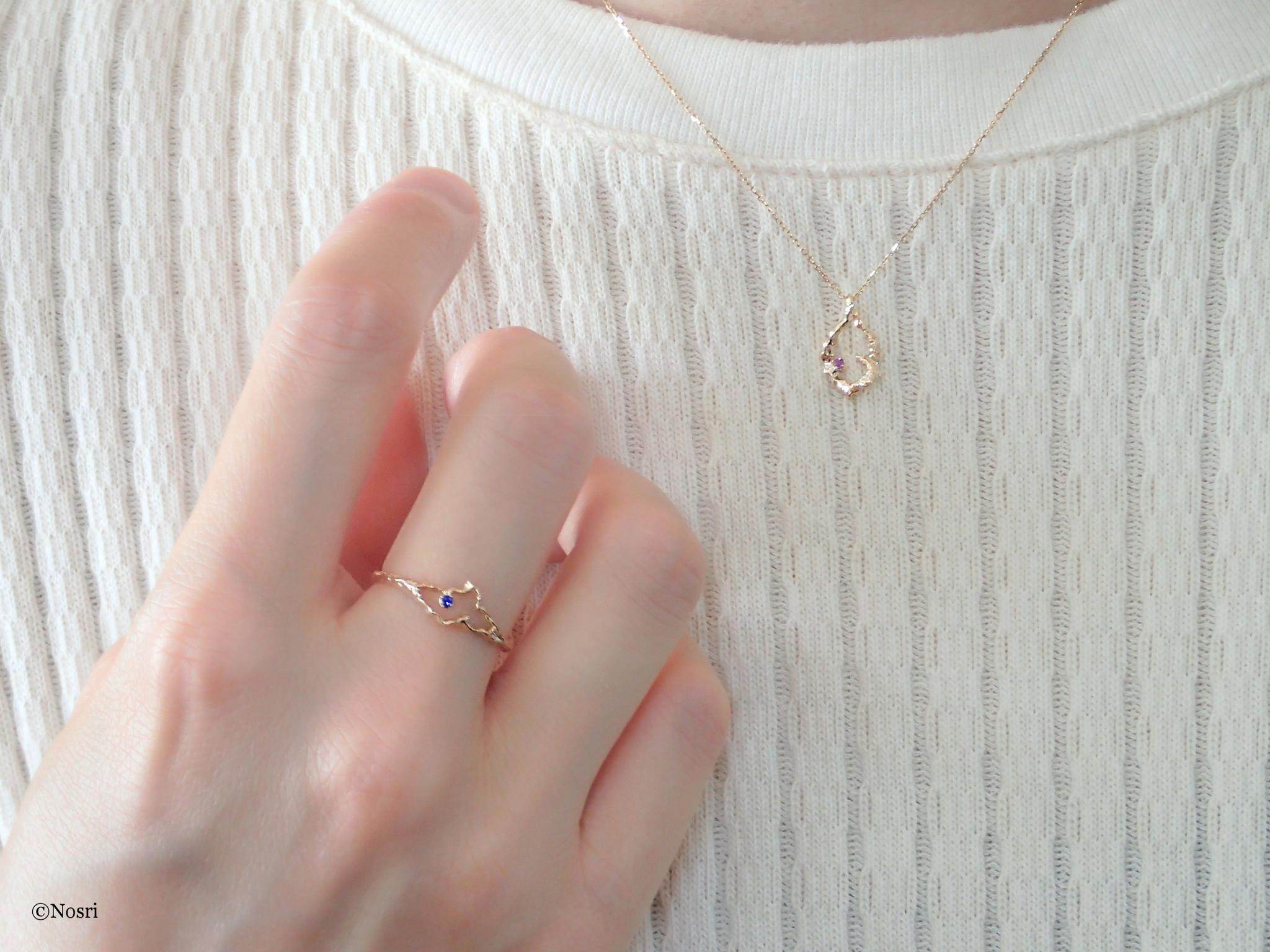 ルート リング (K10 カラーストーン ダイヤモンド） | 8枚目