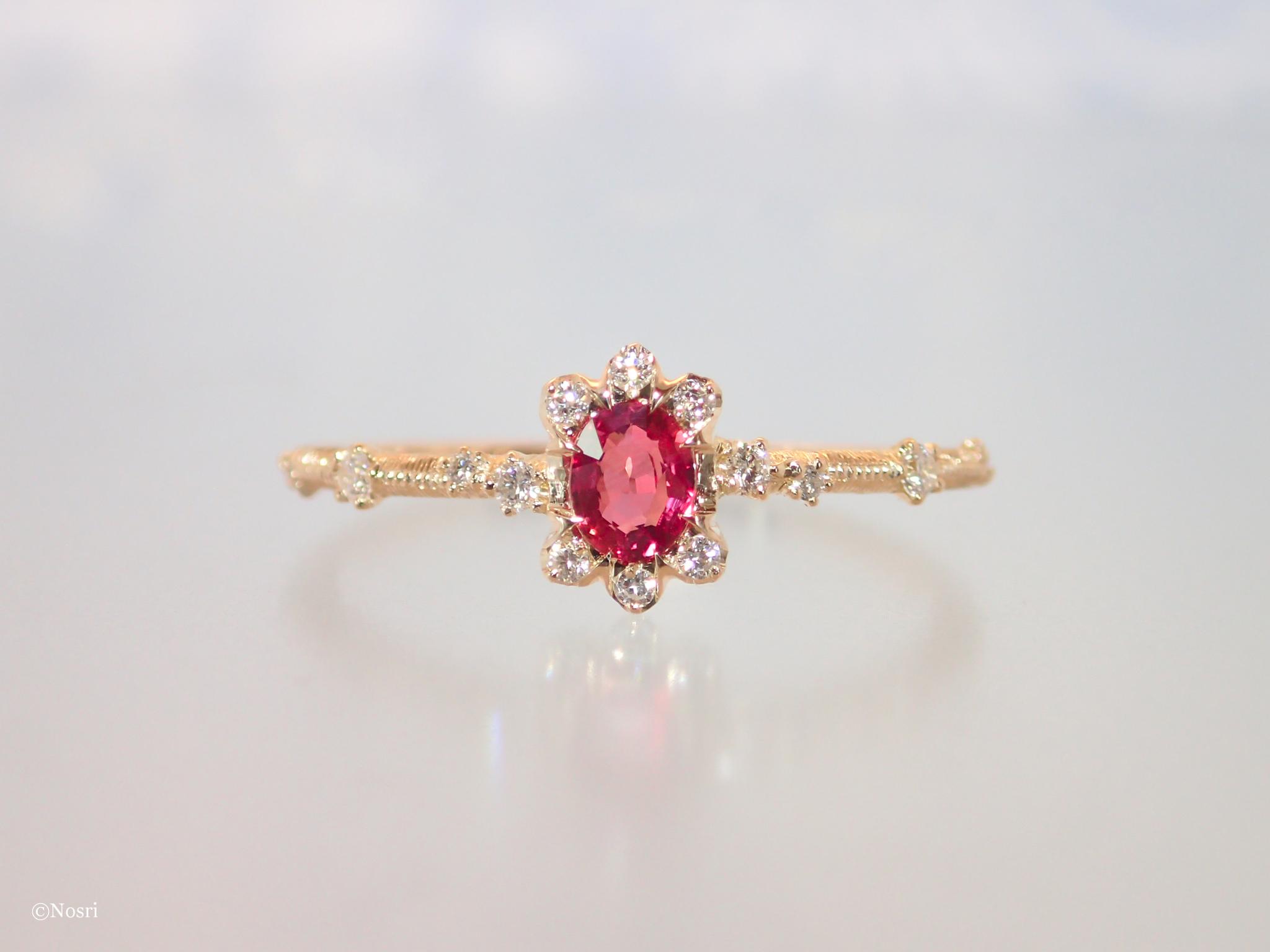 【1点物】シエル リング (ルビー ダイヤモンド)