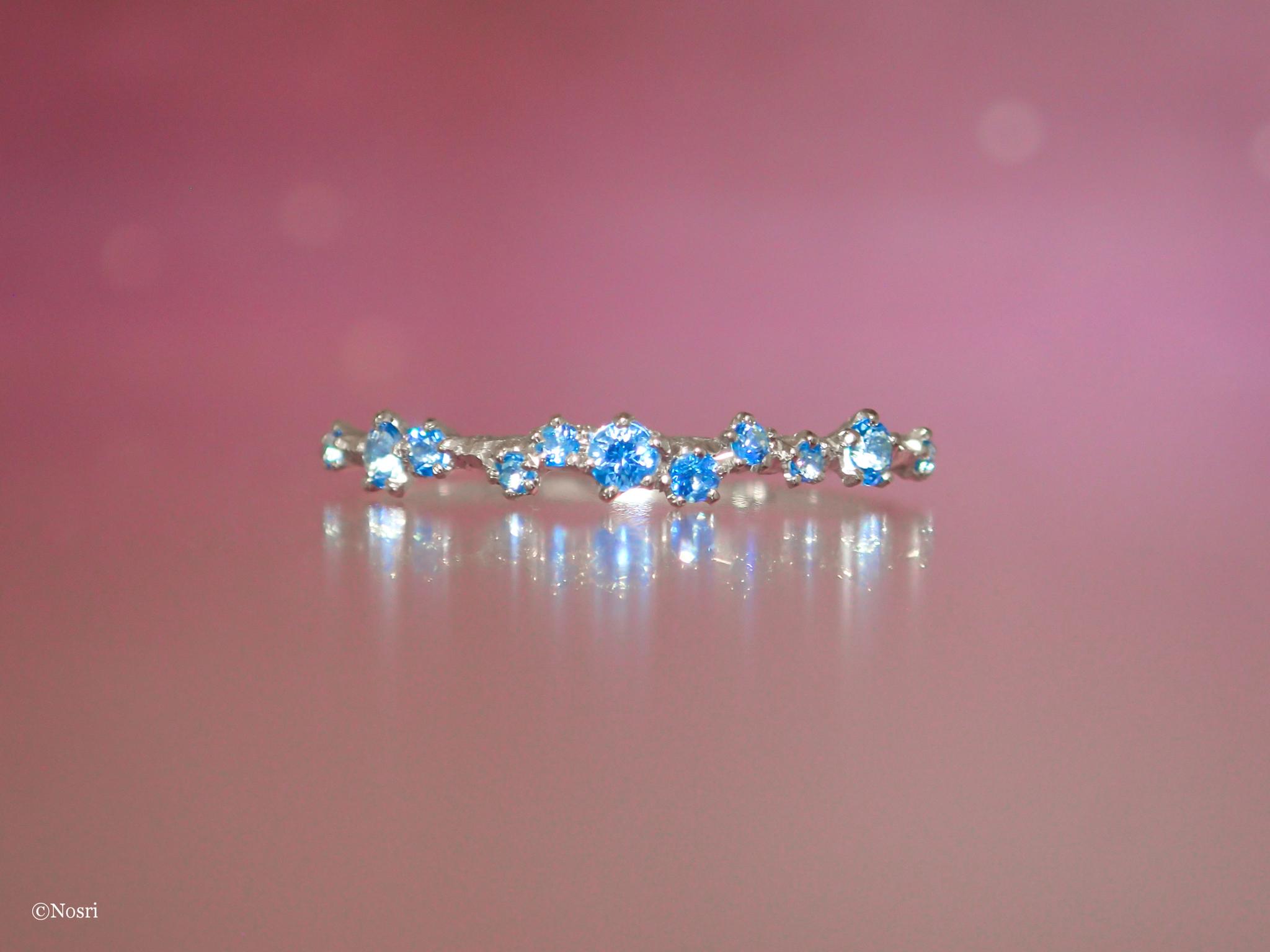 星屑の指輪 スイスブルートパーズ（エトワール リング）1枚目の画像