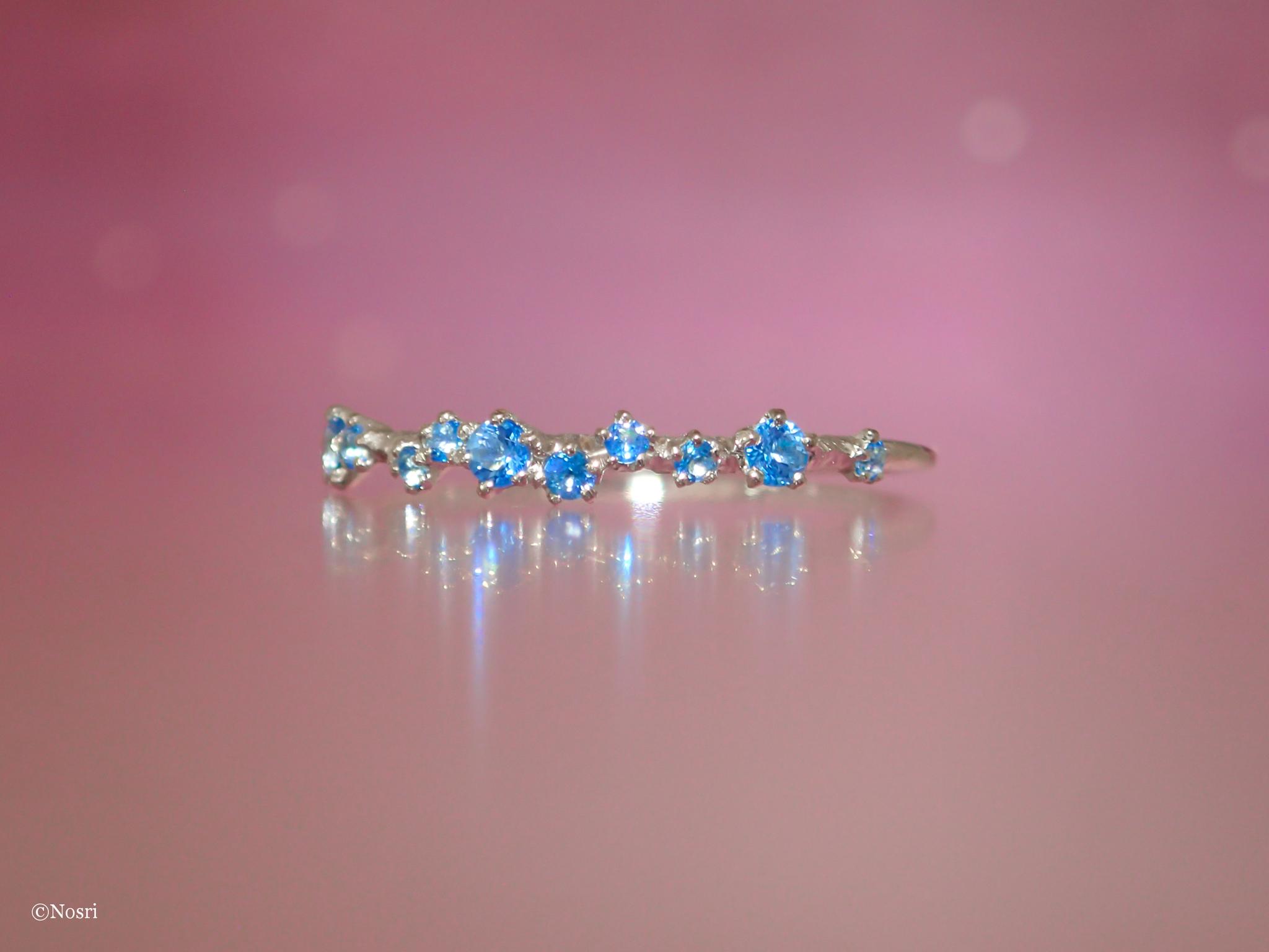 星屑の指輪 スイスブルートパーズ（エトワール リング） | 2枚目