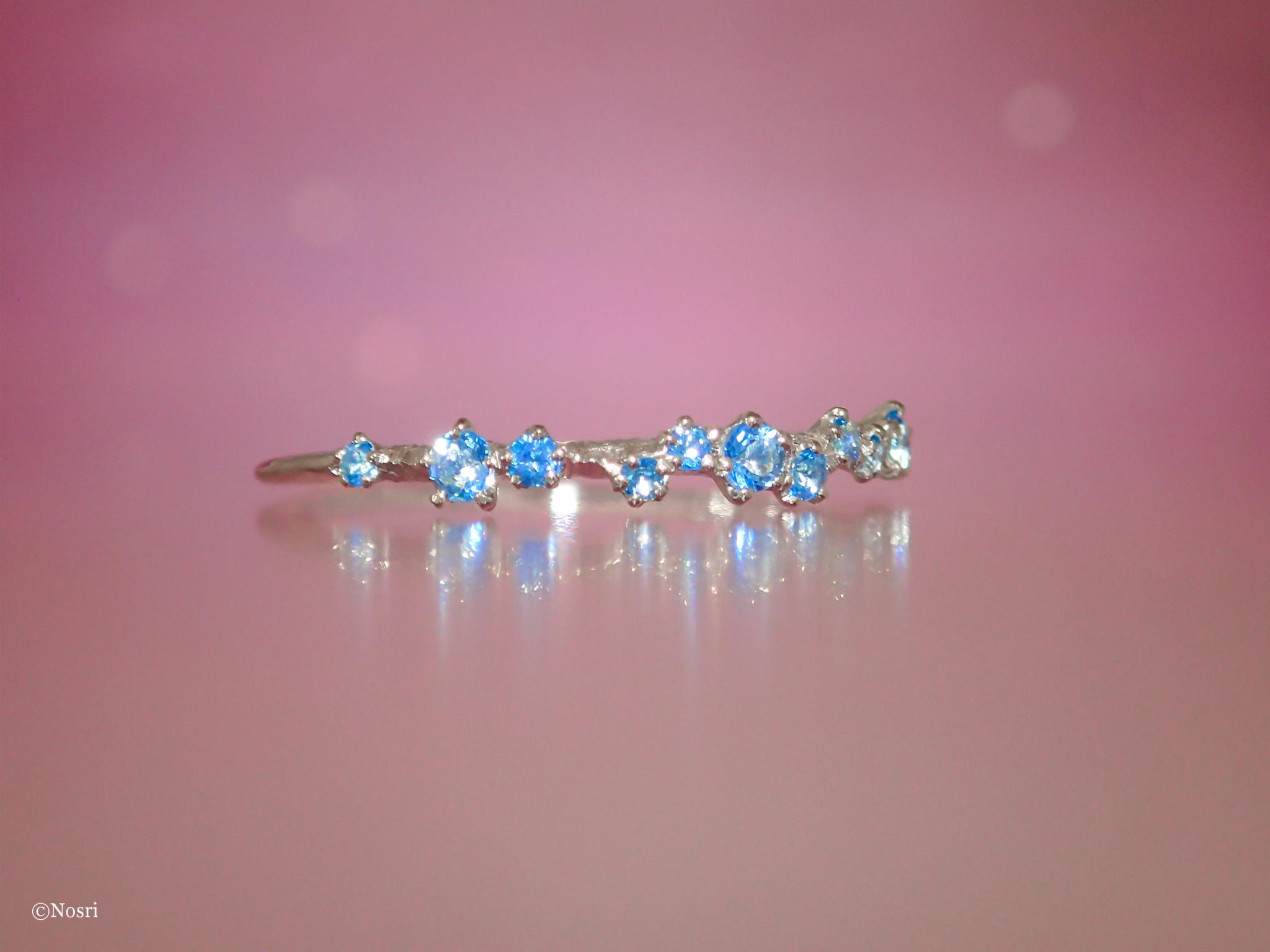 星屑の指輪 スイスブルートパーズ（エトワール リング） | 3枚目