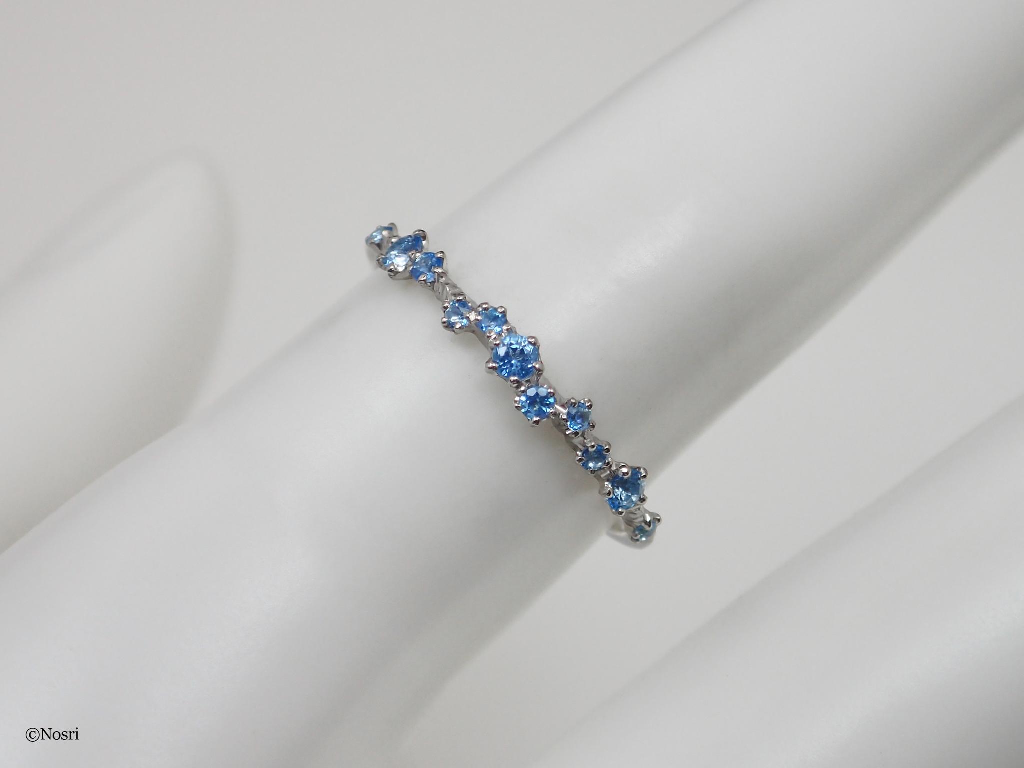 星屑の指輪 スイスブルートパーズ（エトワール リング） | 7枚目