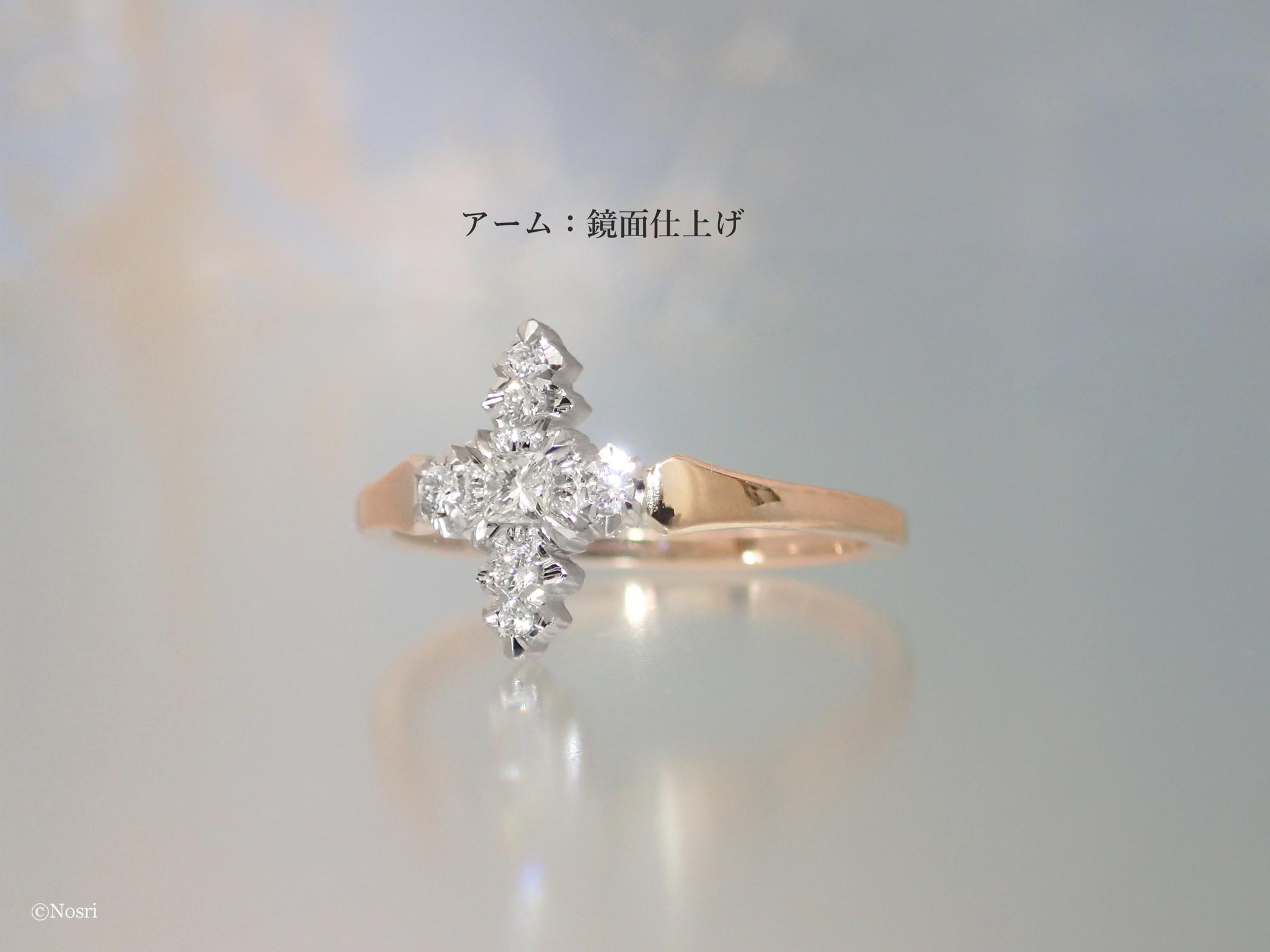 クローチェ リング〔Corce Ring〕プリンセスカット ダイヤモンド | 5枚目